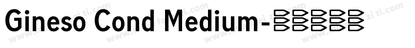Gineso Cond Medium字体转换